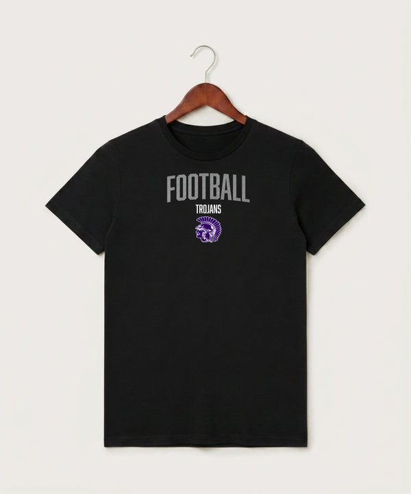 Barnesville High School Football (Boys) - Black T-Shirt - Full Front