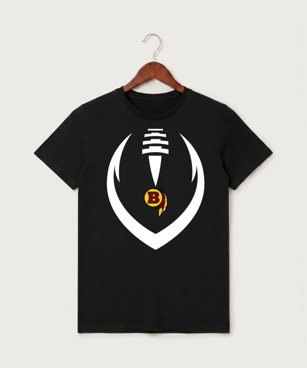 Benson High School Football (Boys) - Black T-Shirt - Full Front