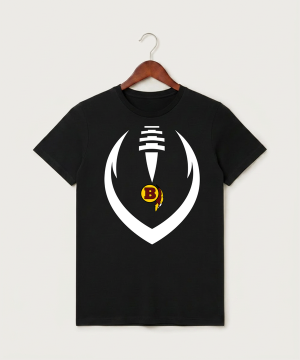 Benson High School Football (Boys) - Black T-Shirt - Full Front