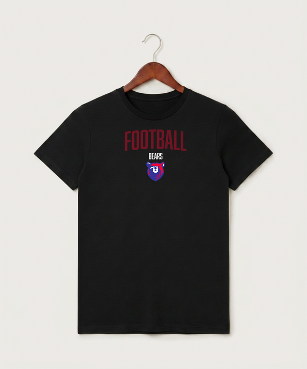 Bertha Hewitt High School Football (Boys) - Black T-Shirt - Full Front