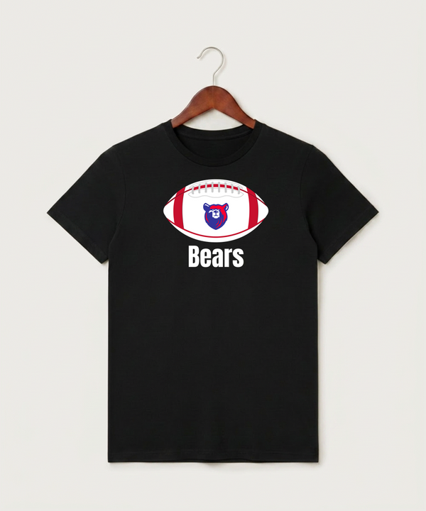 Bertha Hewitt High School Football (Boys) - Black T-Shirt - Full Front