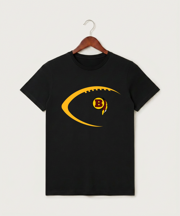 Benson High School Football (Boys) - Black T-Shirt - Full Front