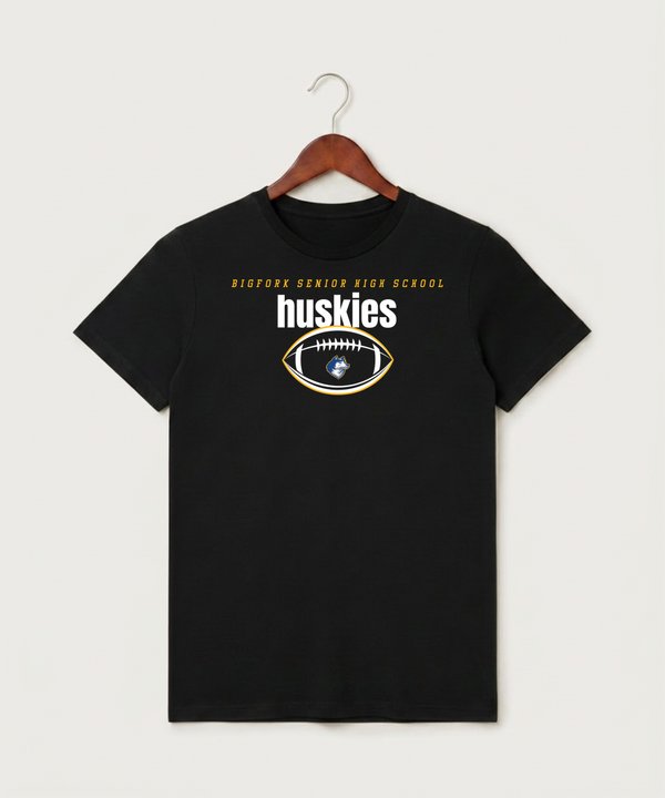 Bigfork Senior High School Football (Boys) - Black T-Shirt - Full Front