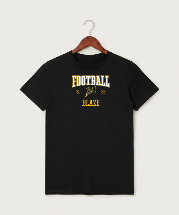 Burnsville High School Football (Boys) - Black T-Shirt - Full Front