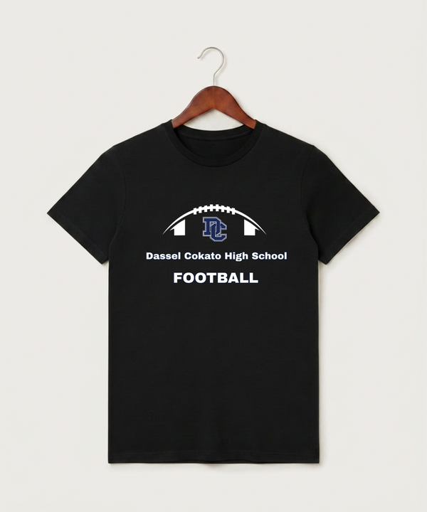 Dassel Cokato High School Football (Boys) - Black T-Shirt - Full Front