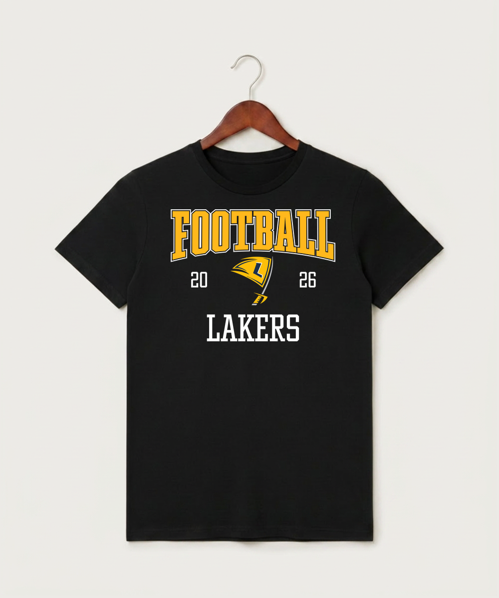 Howard Lake Waverly Winsted High School Football (Boys) - Black T-Shirt - Full Front