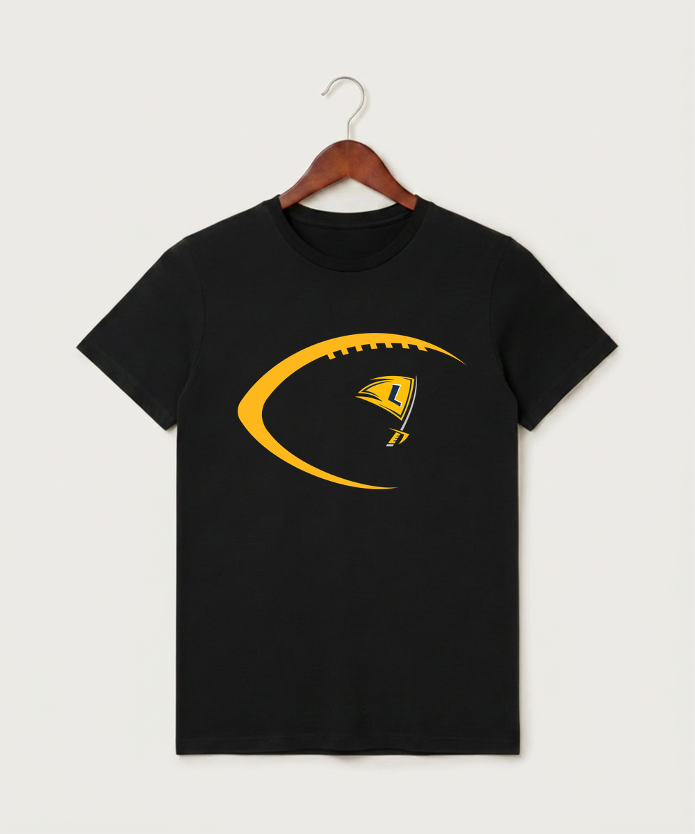 Howard Lake Waverly Winsted High School Football (Boys) - Black T-Shirt - Full Front