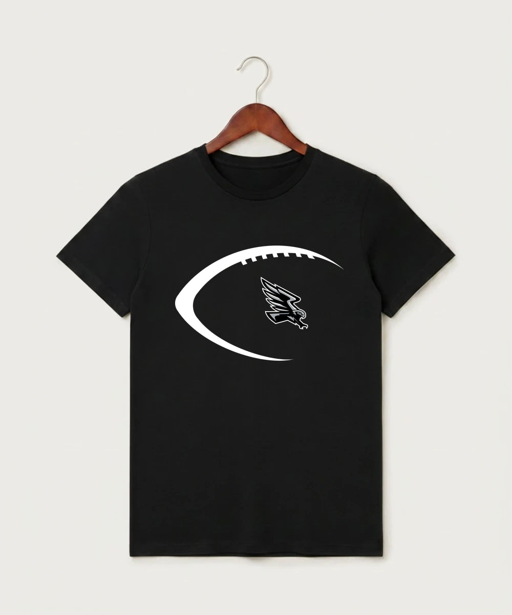 Red Rock Central High School Football (Boys) - Black T-Shirt - Full Front
