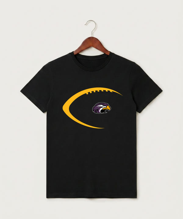 Montevideo High School Football (Boys) - Black T-Shirt - Full Front