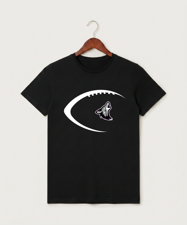 Heron Lake-Okabena High School Football (Boys) - Black T-Shirt - Full Front
