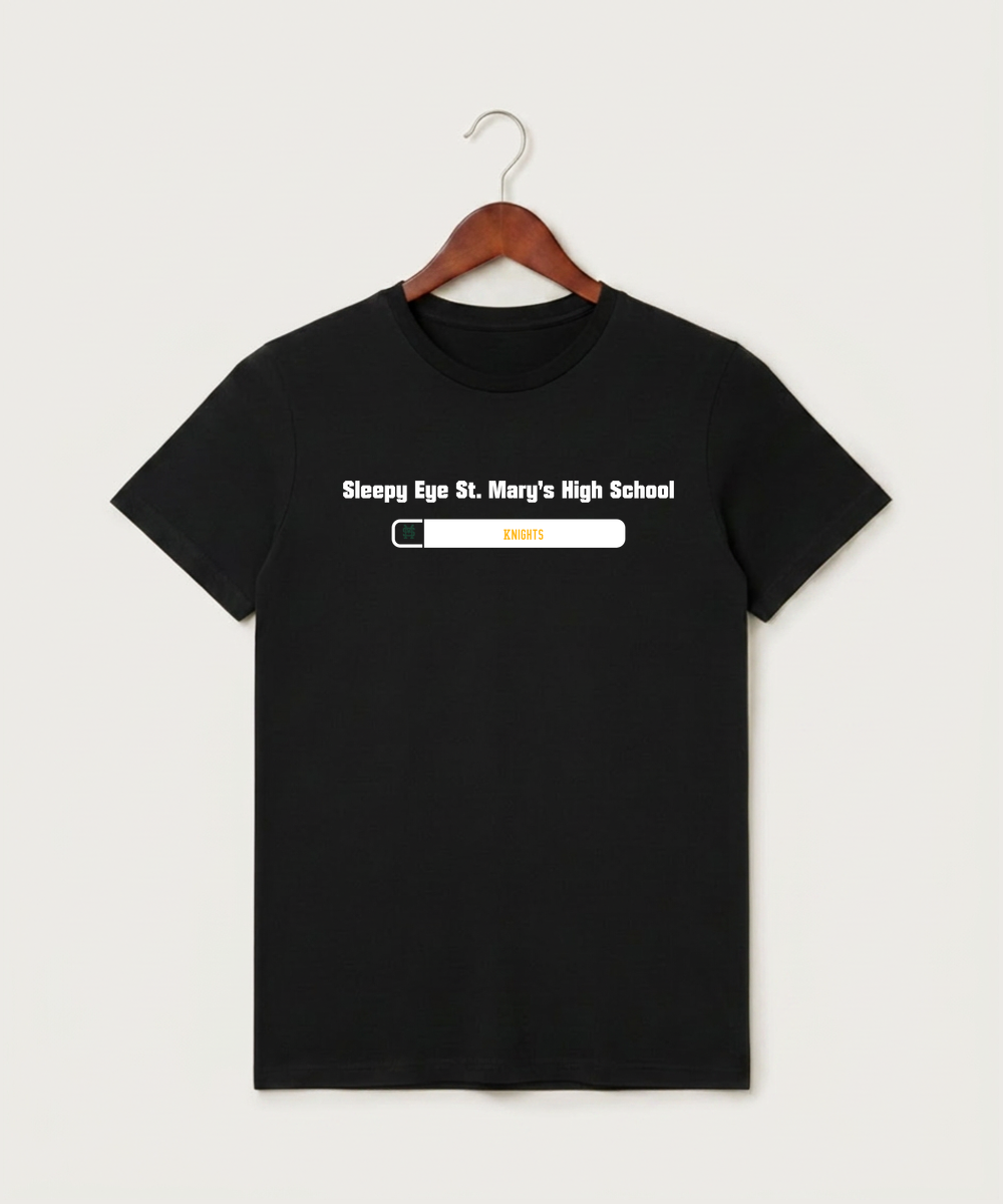 Sleepy Eye St. Mary's High School Athletics - Black T-Shirt - Full Front