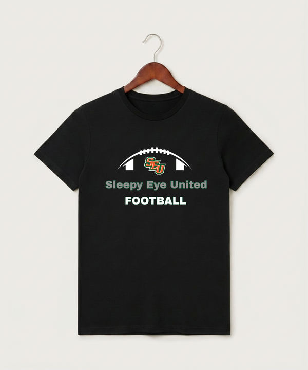 Sleepy Eye United Football (Boys) - Black T-Shirt - Full Front