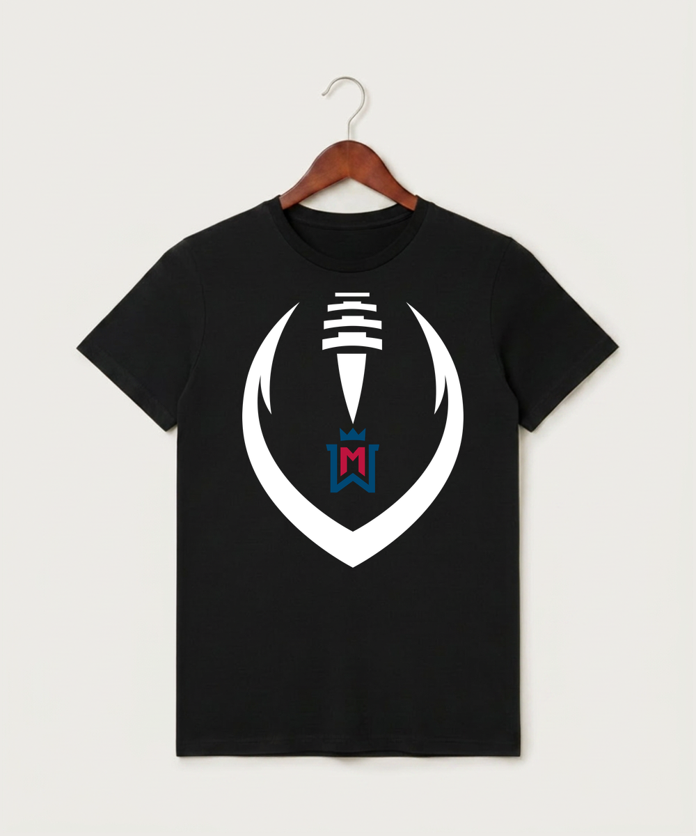 Watertown Mayer High School Football (Boys) - Black T-Shirt - Full Front