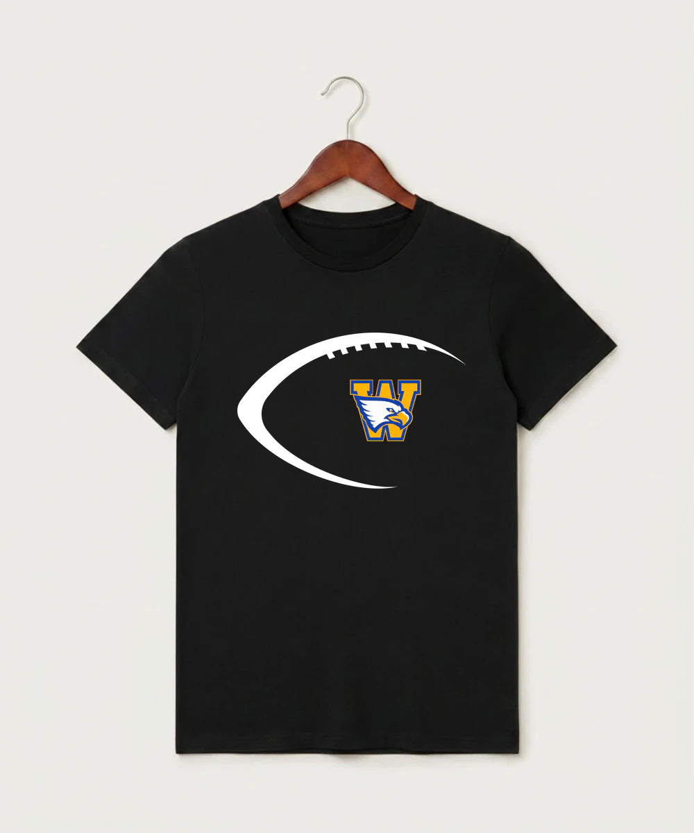 Windom Area High School Football (Boys) - Black T-Shirt - Full Front