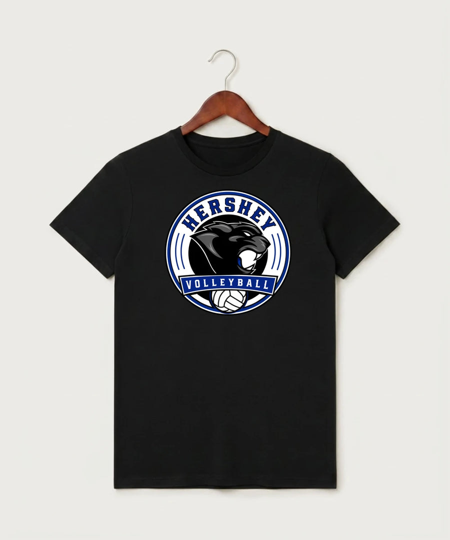 Hershey High School Volleyball Team Store - Black T-Shirt - Full Front