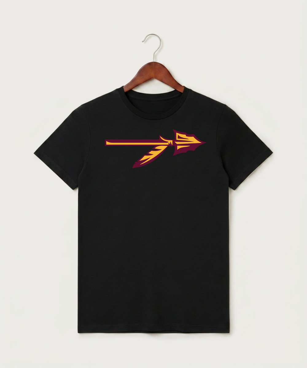 Stockton High School Football - Black T-Shirt - Full Front
