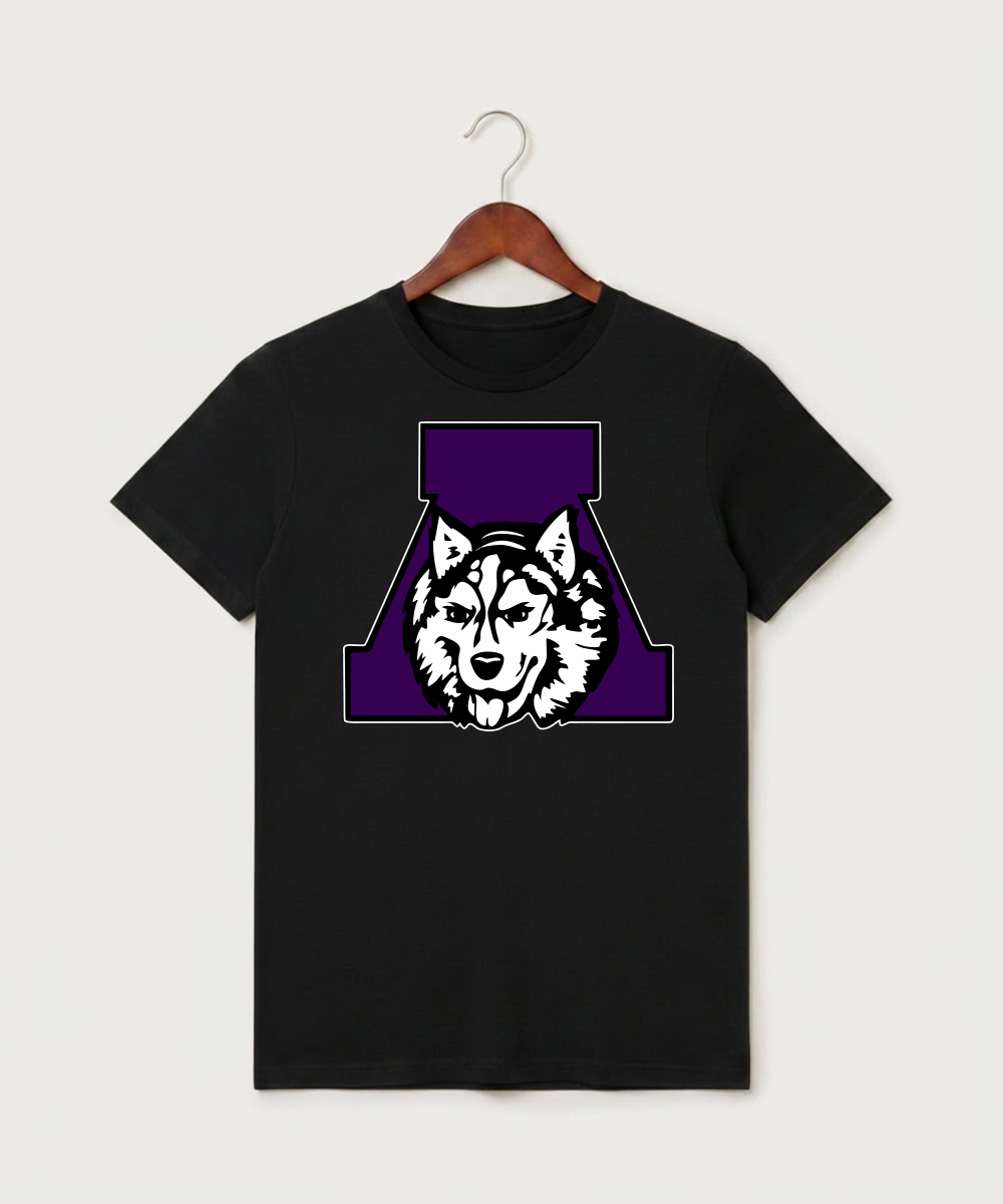 Albany High School Football (Boys) - Black T-Shirt - Full Front