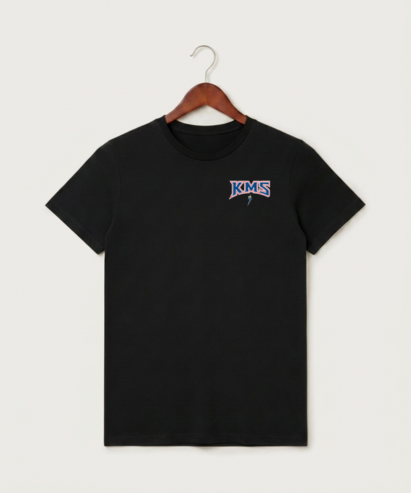 Kerkhoven-Murdock-Sunburg High School Football (Boys) - Black T-Shirt - Left Chest