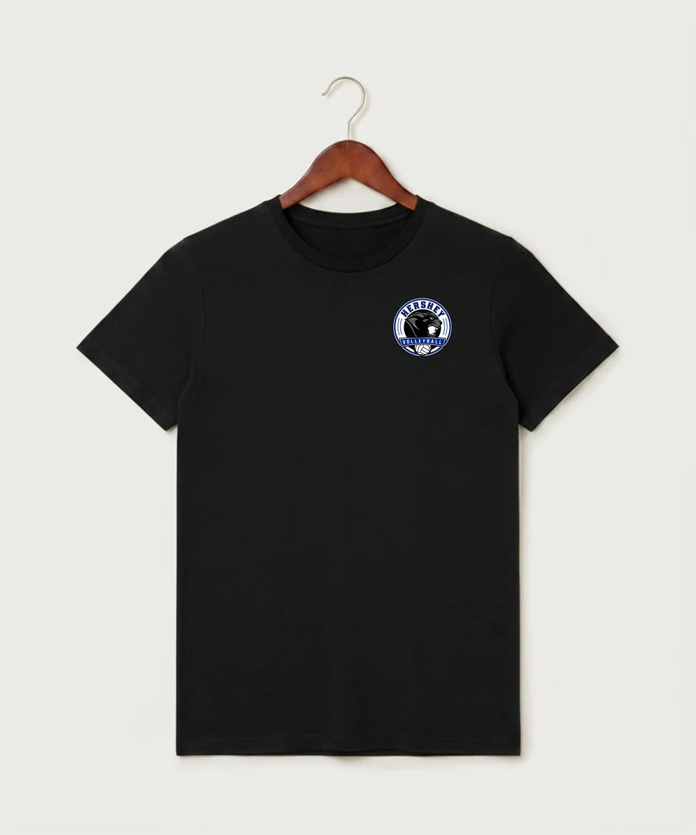 Hershey High School Volleyball Team Store - Black T-Shirt - Left Chest