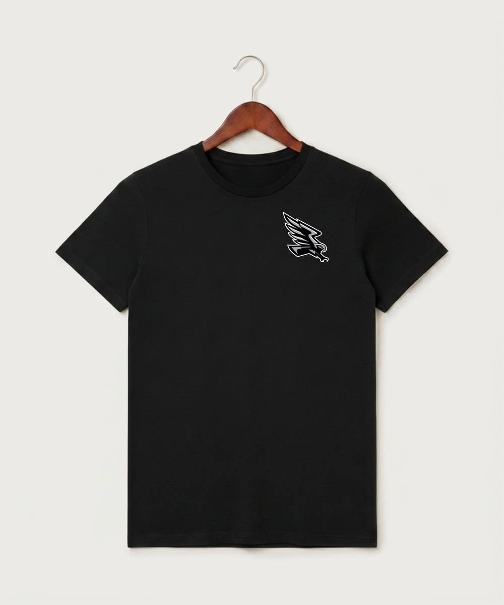 Red Rock Central High School Football (Boys) - Black T-Shirt - Left Chest