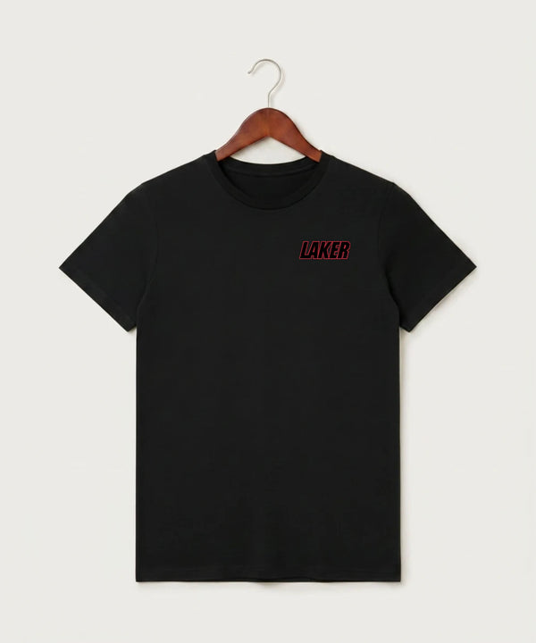Detroit Lakes Community High School Football (Boys) - Black T-Shirt - Left Chest