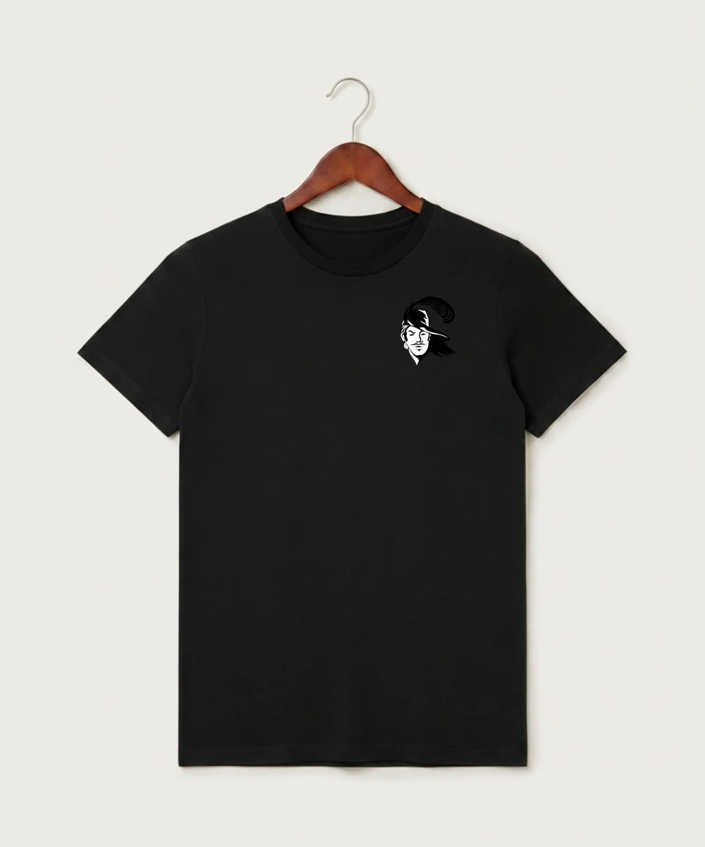 Border West Football (Boys) - Black T-Shirt - Left Chest
