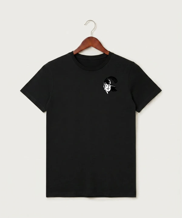 Border West Football (Boys) - Black T-Shirt - Left Chest