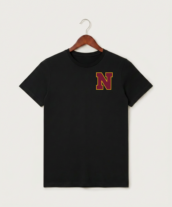 Northfield High School Volleyball (Girls) - Black T-Shirt - Left Chest