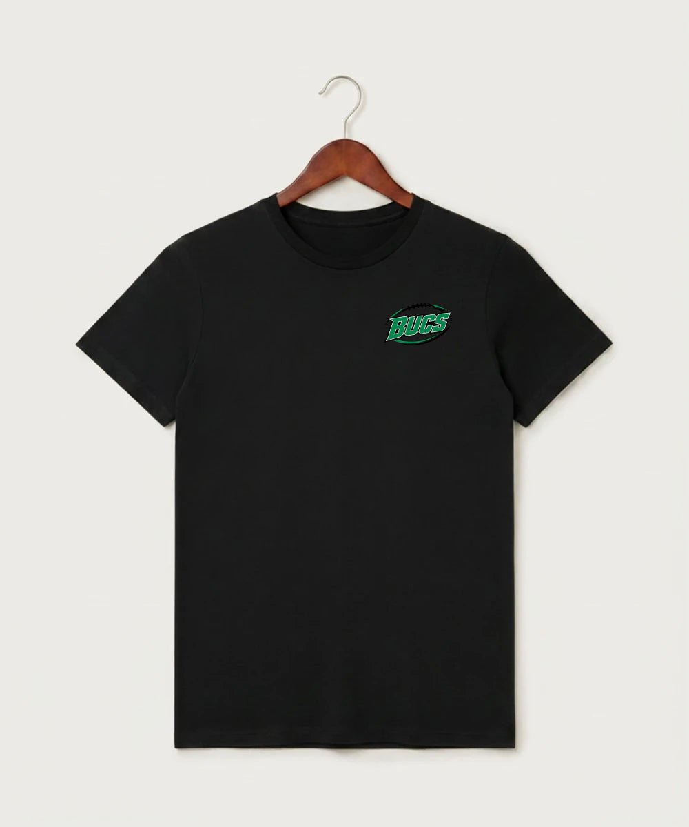 Waterville-Elysian-Morristown High School Football (Boys) - Black T-Shirt - Left Chest