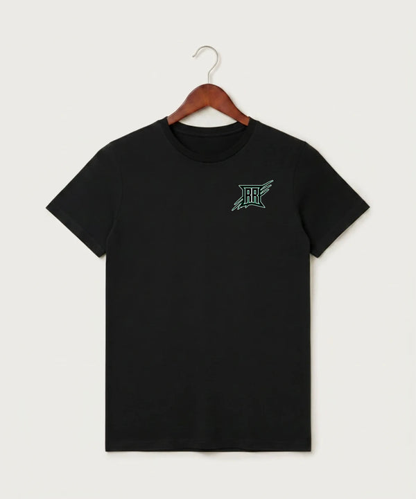 Rock Ridge High School Football (Boys) - Black T-Shirt - Left Chest
