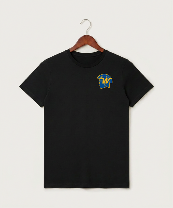 Wayzata High School Football (Boys) - Black T-Shirt - Left Chest