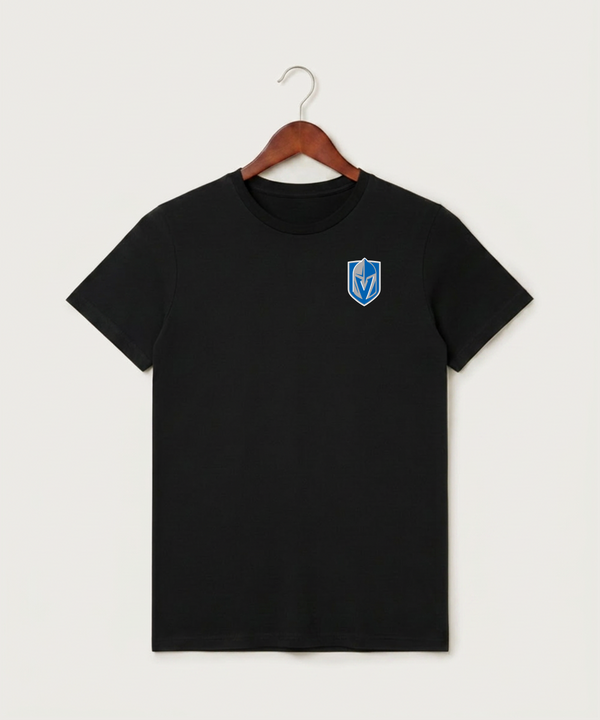 Lake Crystal-Welcome-Memorial High School Football (Boys) - Black T-Shirt - Left Chest