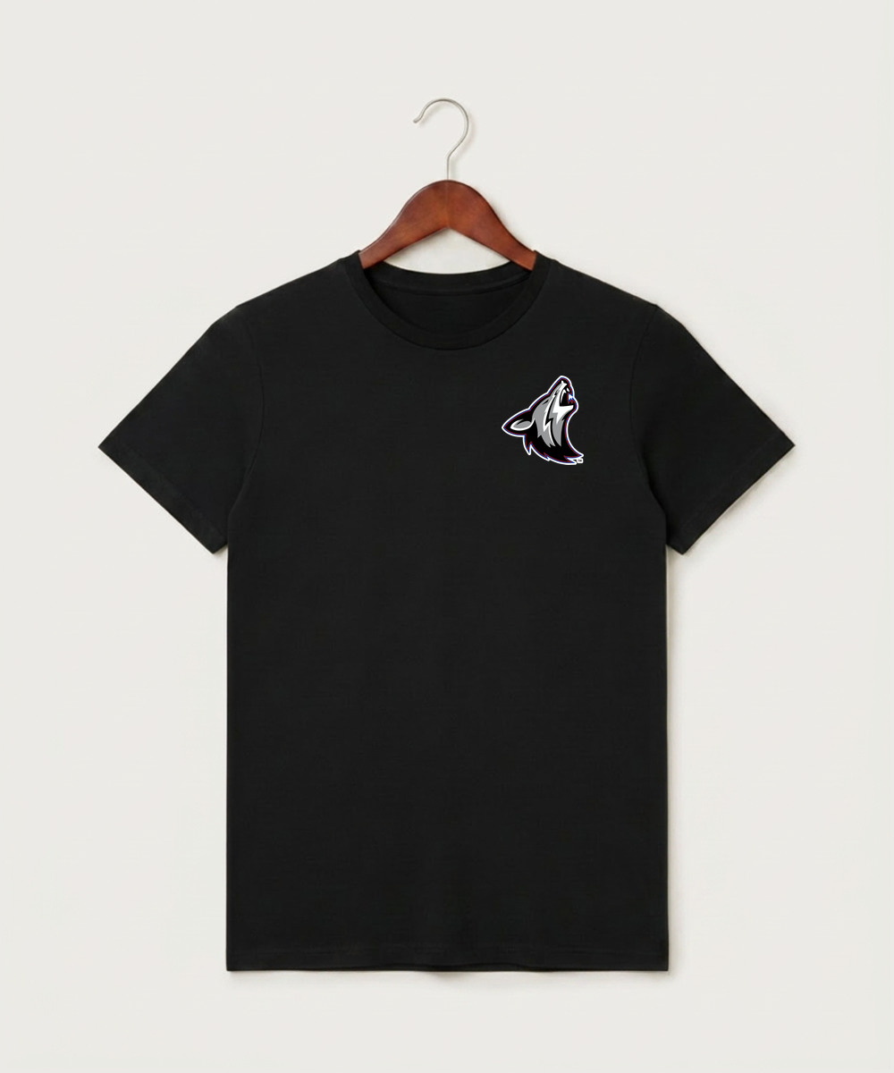 Heron Lake-Okabena High School Football (Boys) - Black T-Shirt - Left Chest