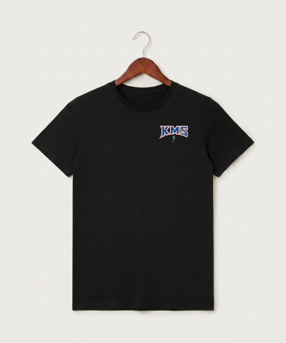 Kerkhoven-Murdock-Sunburg High School Football (Boys) - Black T-Shirt - Left Chest