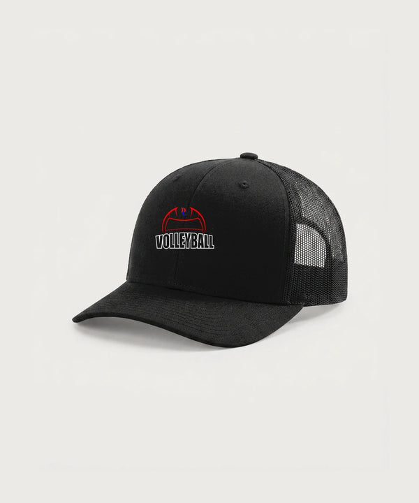 Davenport Central High School Volleyball (Girls) - Black Hat - Full Front