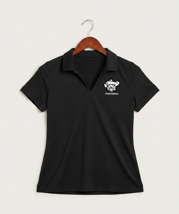 Polo HS Football general - Black Polo - Left Chest