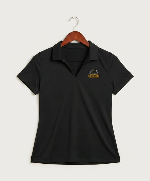 Fargo South High School Volleyball (Girls) - Black Polo - Left Chest