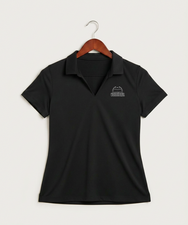 Walker Hackensack Akeley Volleyball (Girls) - Black Polo - Left Chest