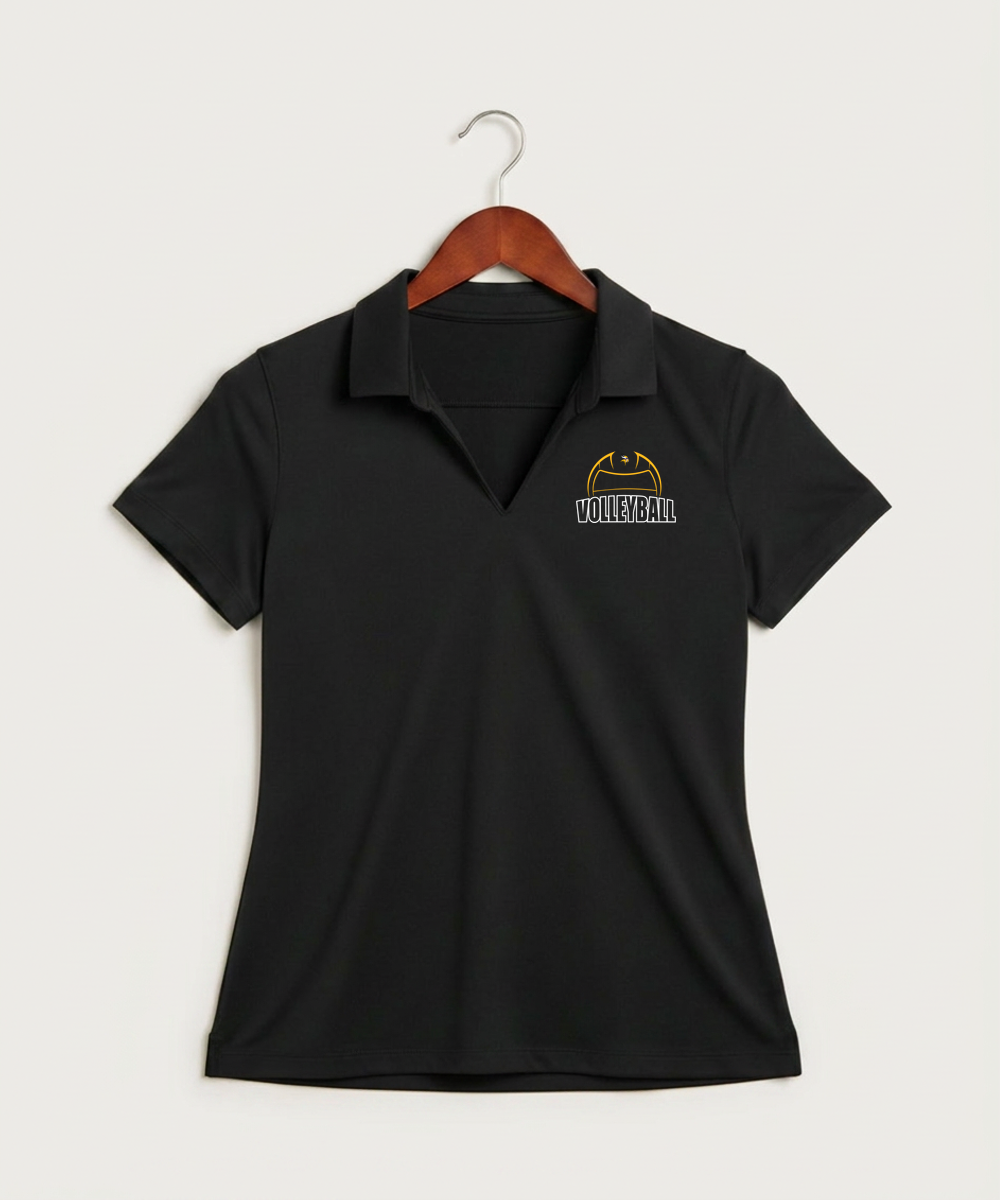 Hayfield High School Volleyball (Girls) - Black Polo - Left Chest