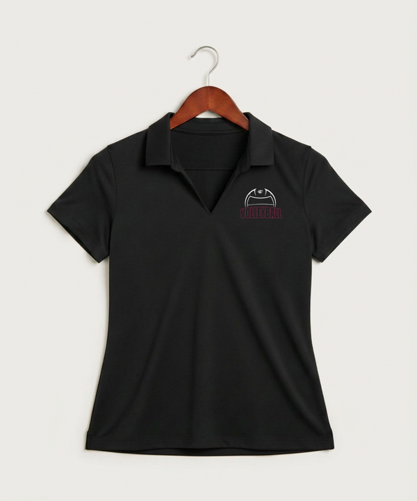 Triton High School Volleyball (Girls) - Black Polo - Left Chest