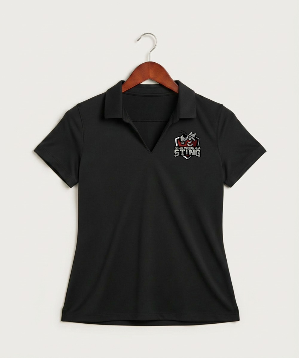 Yellow Medicine East High School Athletics - Black Polo - Left Chest