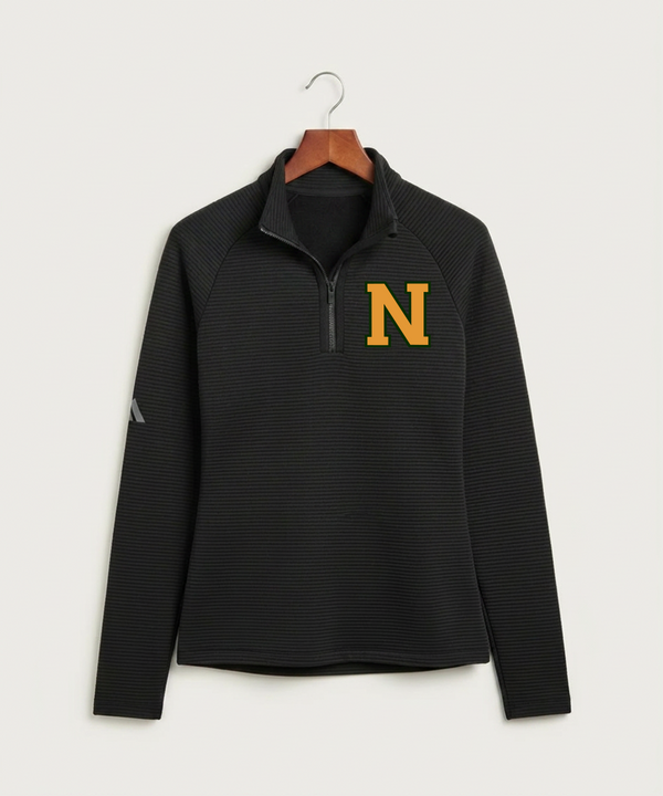 Nevis High School Volleyball (Girls) - Black Quarter Zip - Left Chest