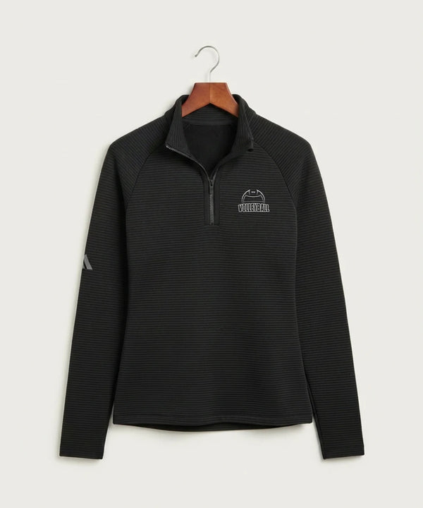 Walker Hackensack Akeley Volleyball (Girls) - Black Quarter Zip - Left Chest