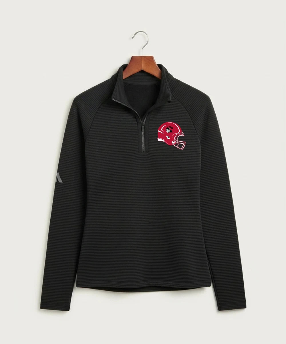Border West Football (Boys) - Black Quarter Zip - Left Chest