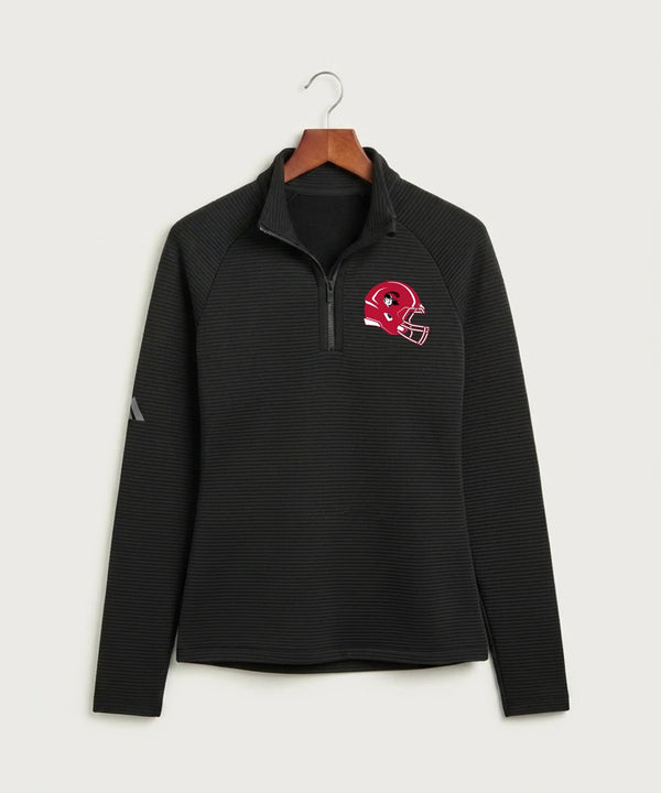 Border West Football (Boys) - Black Quarter Zip - Left Chest