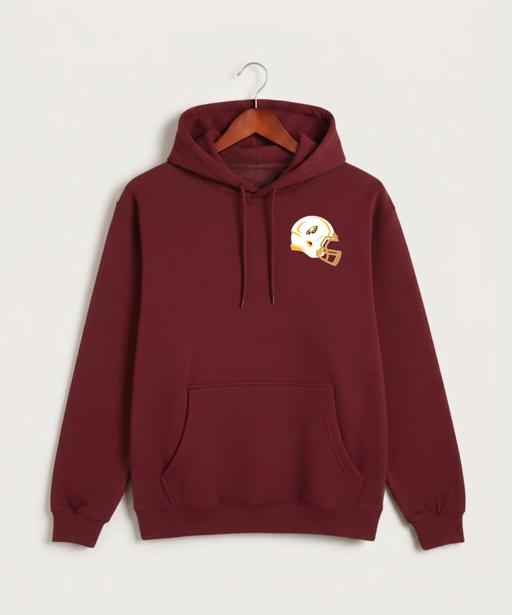 Dover-Eyota High School Football (Boys) - Burgundy Hoodie Value - Left Chest