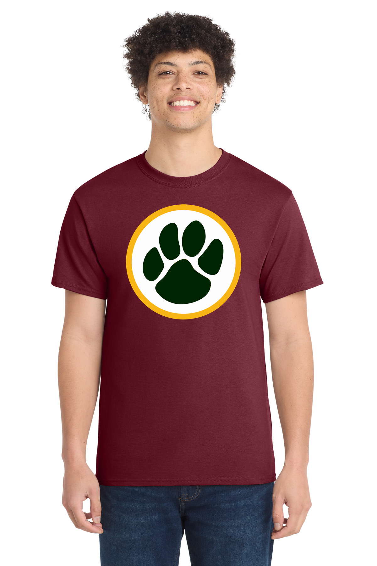 Ashwaubenon High School Football (Boys) - Cardinal Port & Co Core Cotton Tee. PC54