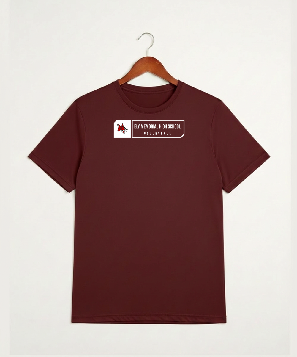 Ely Memorial High School Volleyball (Girls) - Cardinal Sport-Tek PosiCharge Competitor Tee. ST350