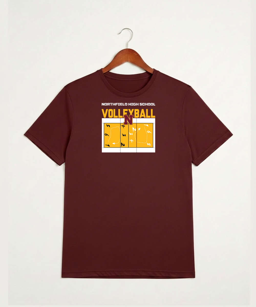 Northfield High School Volleyball (Girls) - Cardinal Sport-Tek PosiCharge Competitor Tee. ST350
