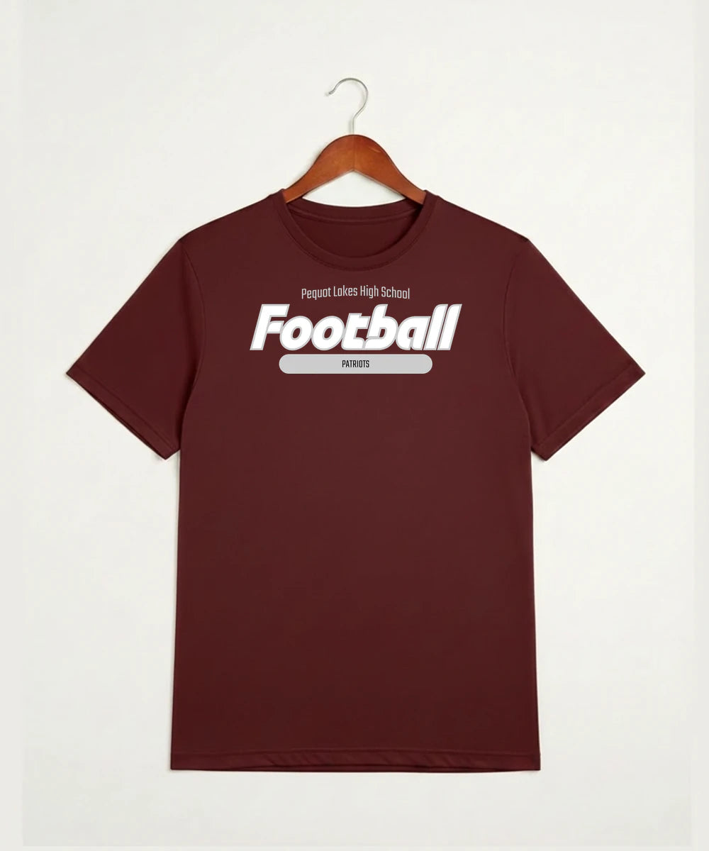Pequot Lakes High School Football (Boys) - Cardinal Sport-Tek PosiCharge Competitor Tee. ST350